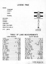 Legend and Table of Land Measurements, Dodge County 1962